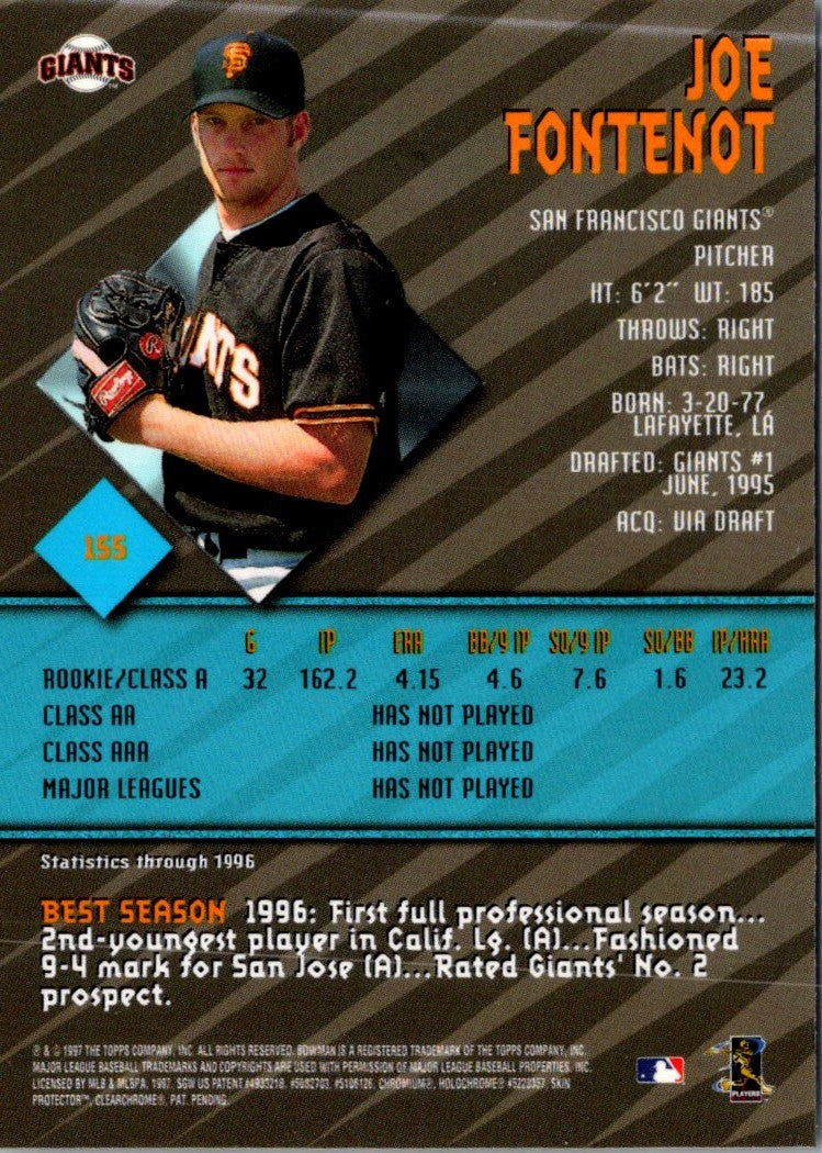 1997 Bowman's Best Joe Fontenot