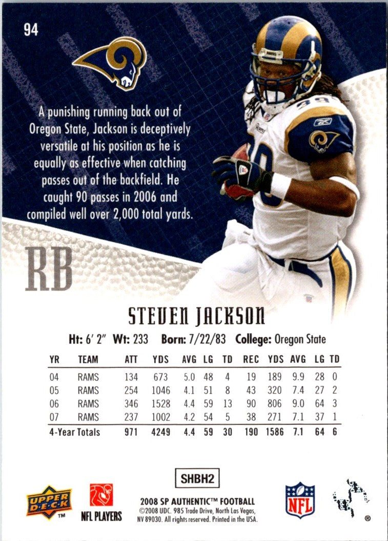 2008 Upper Deck Ultimate Collection Steven Jackson