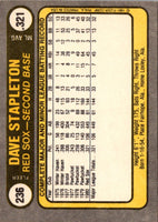 1981 Fleer Dave Stapleton #236 Rookie
