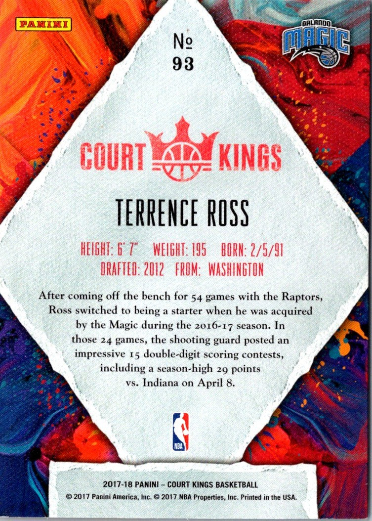 2017 Panini Court Kings Terrence Ross