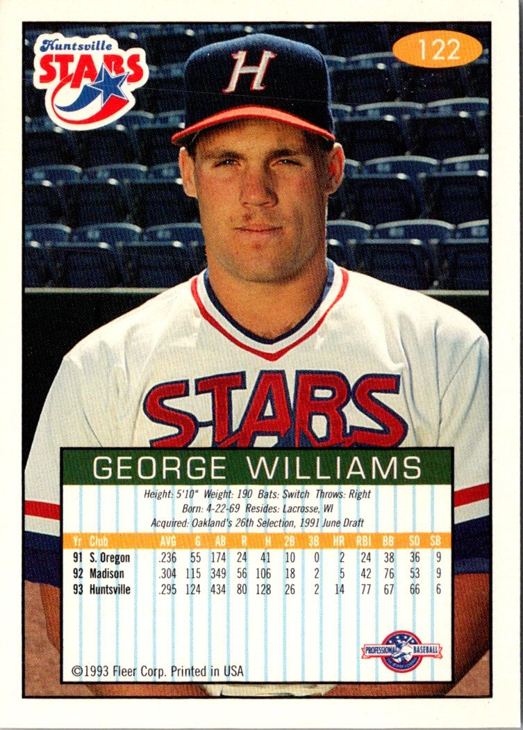 1993 Fleer Excel George Williams