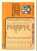 1985 Fleer Team Action The Huddle (1985 Schedule)