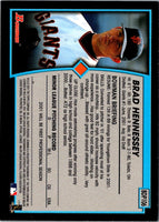 2001 Bowman Draft Picks & Prospects Brad Hennessey #BDP106 Rookie