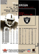 2002 Fleer Box Score Tim Brown