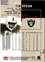 2002 Fleer Box Score Tim Brown #4