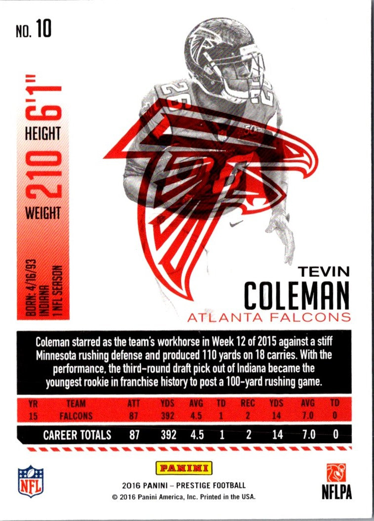 2016 Panini Prestige Tevin Coleman