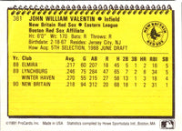 1991 ProCards John Valentin #361
