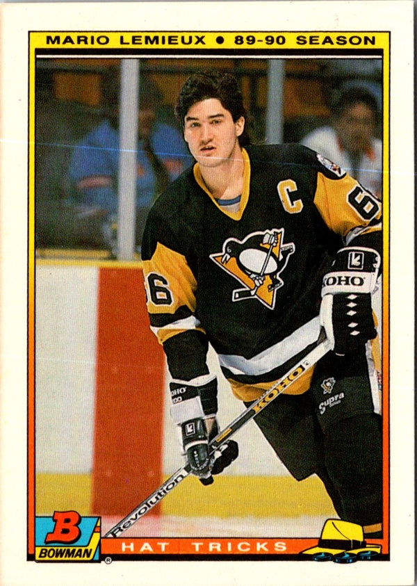 1990 Bowman Hat Tricks Mario Lemieux #2