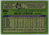 1982 O-Pee-Chee Rick Cerone #45