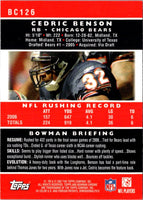 2007 Bowman Chrome Cedric Benson #BC126