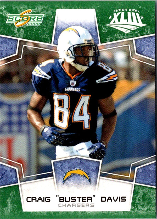 2008 Score Super Bowl XLIII Craig Davis #265