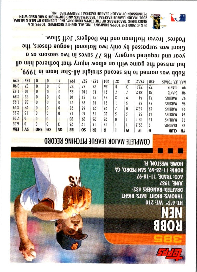 2000 Topps Robb Nen