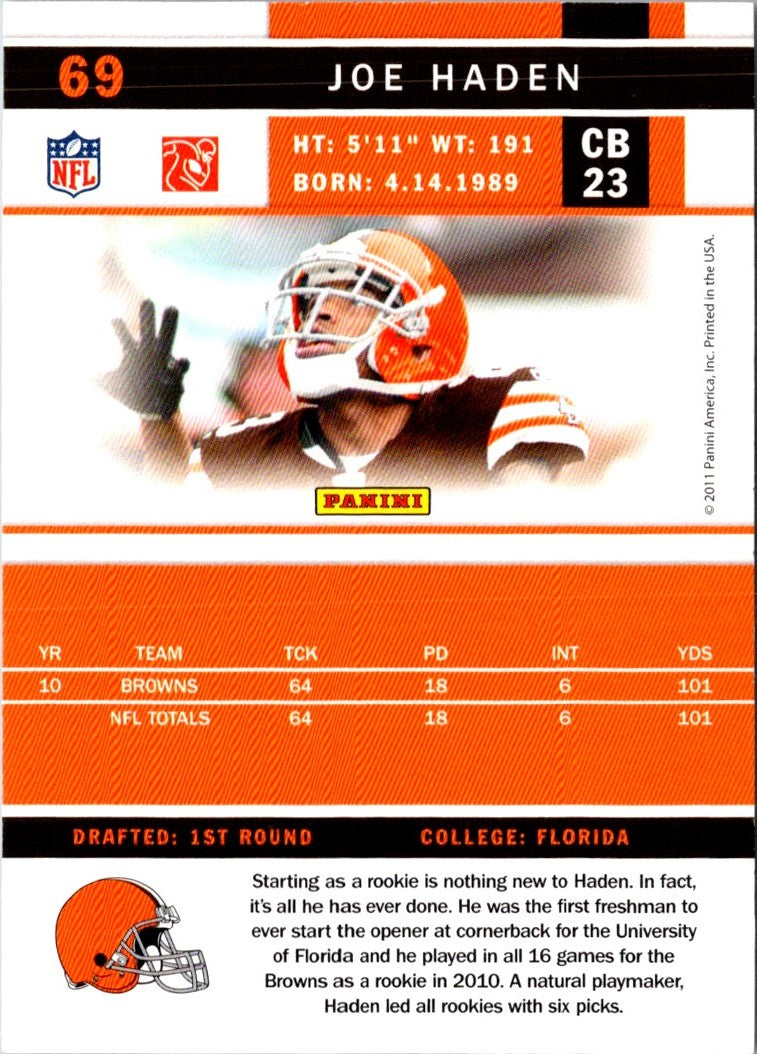 2011 Score Scorecard Joe Haden