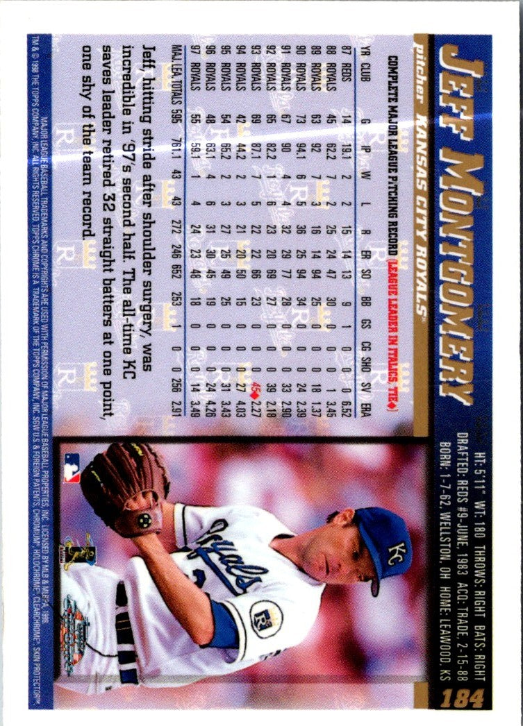 1998 Topps Chrome Jeff Montgomery