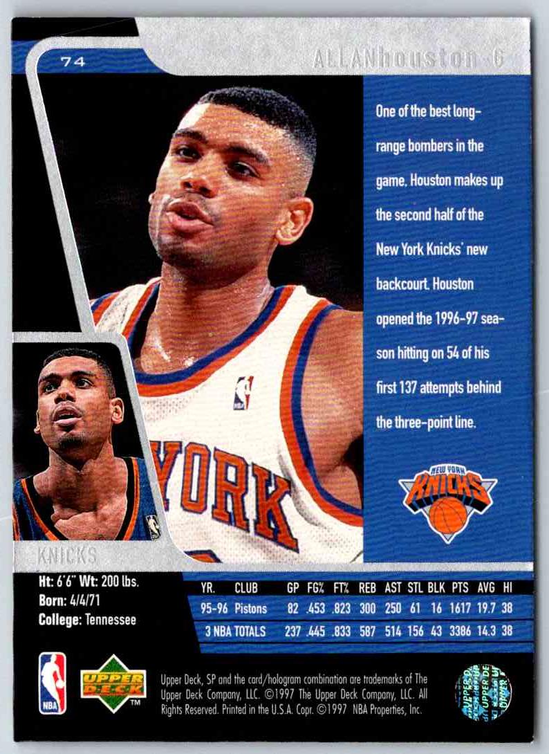 1998 Upper Deck Allan Houston