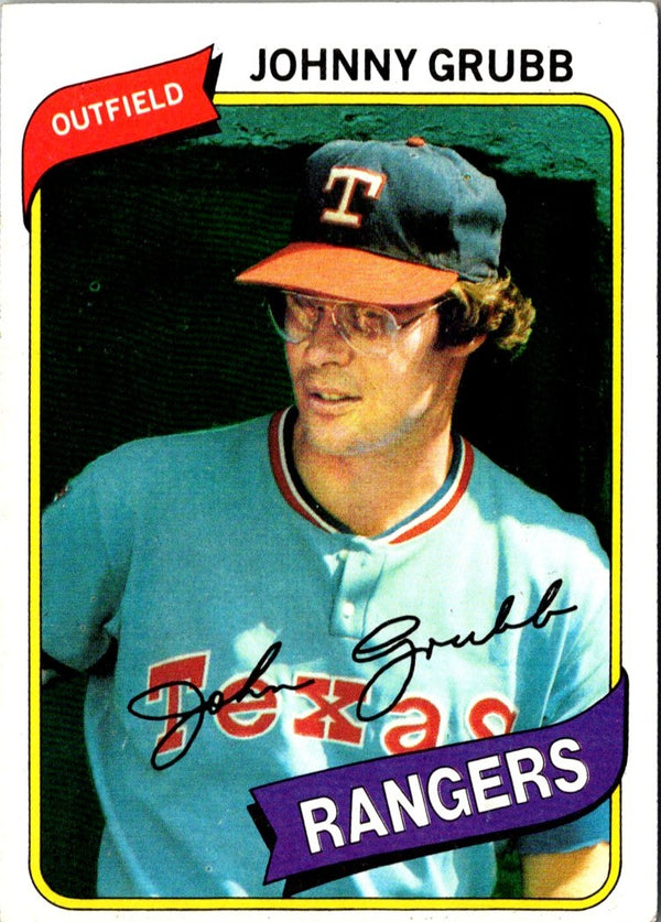 1980 Topps Johnny Grubb #313