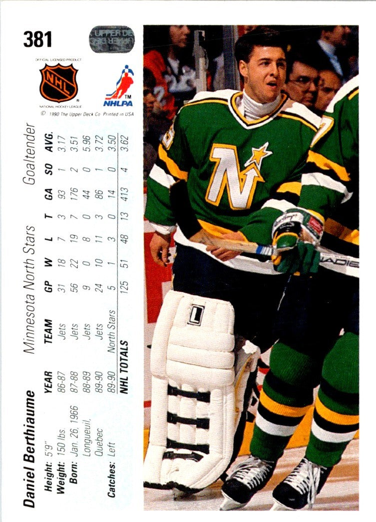 1990 Upper Deck Daniel Berthiaume