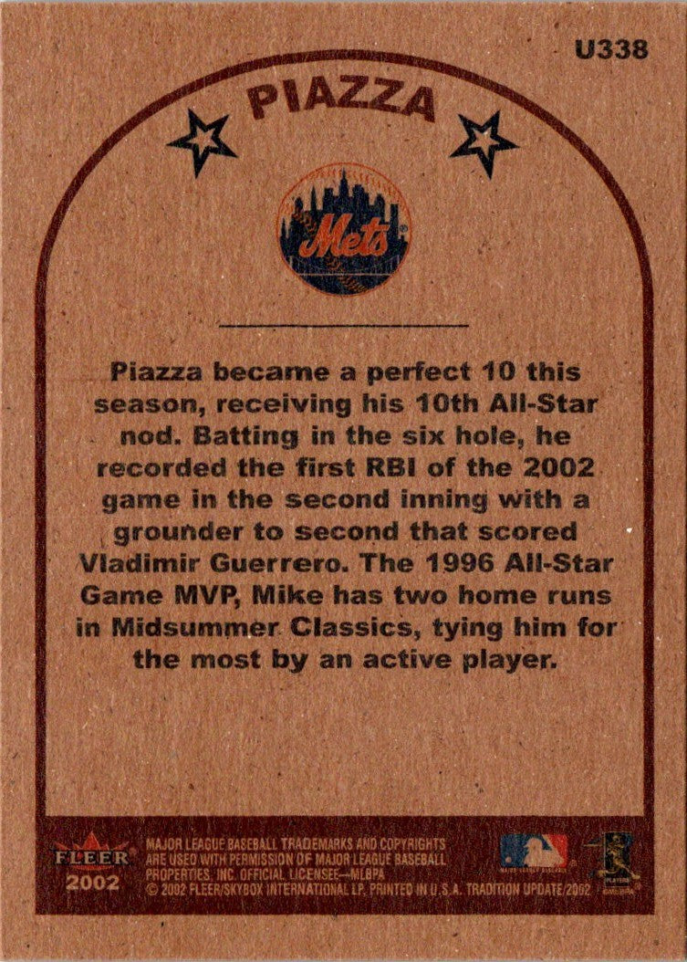 2002 Fleer Tradition Update Mike Piazza