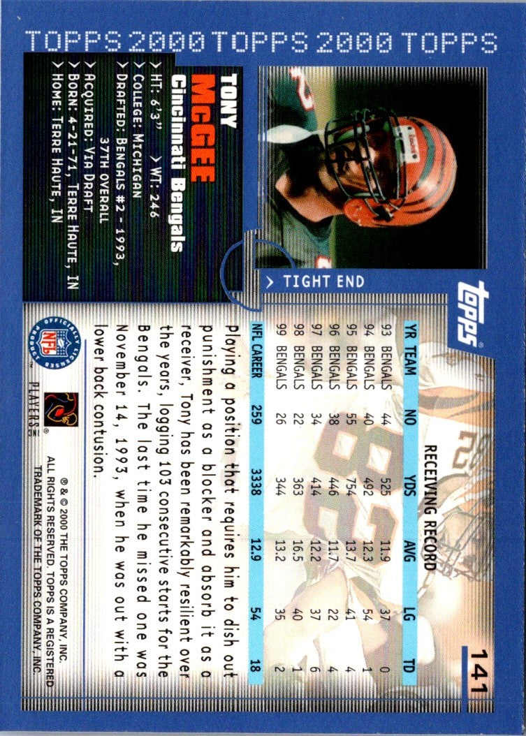 2000 Topps Tony McGee