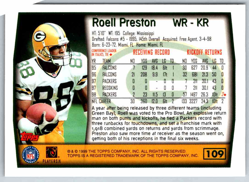 1999 Topps Roell Preston