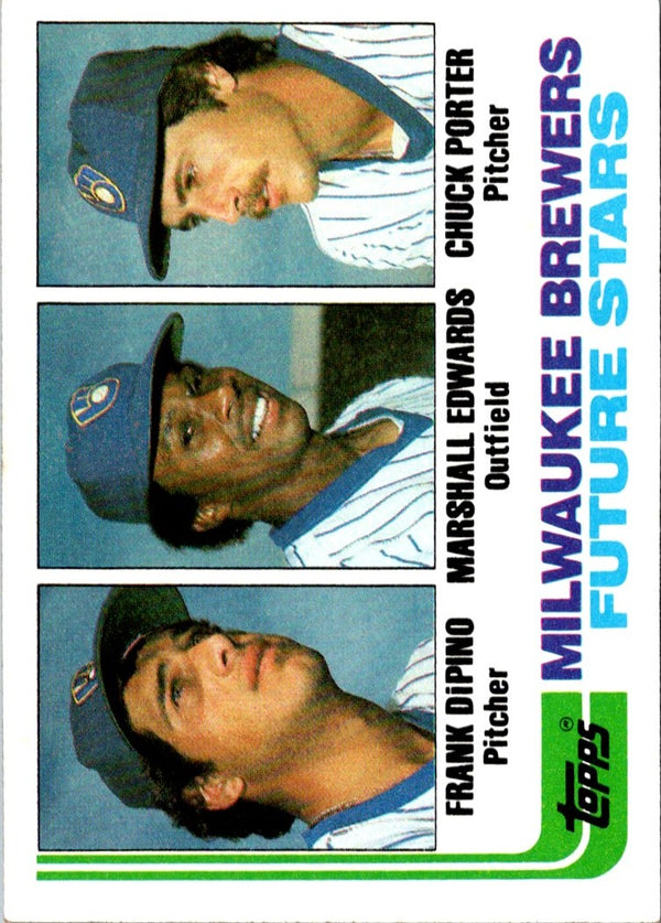 1982 Topps Brewers Future Stars - Frank DiPino/Marshall Edwards/Chuck Porter #333 Rookie