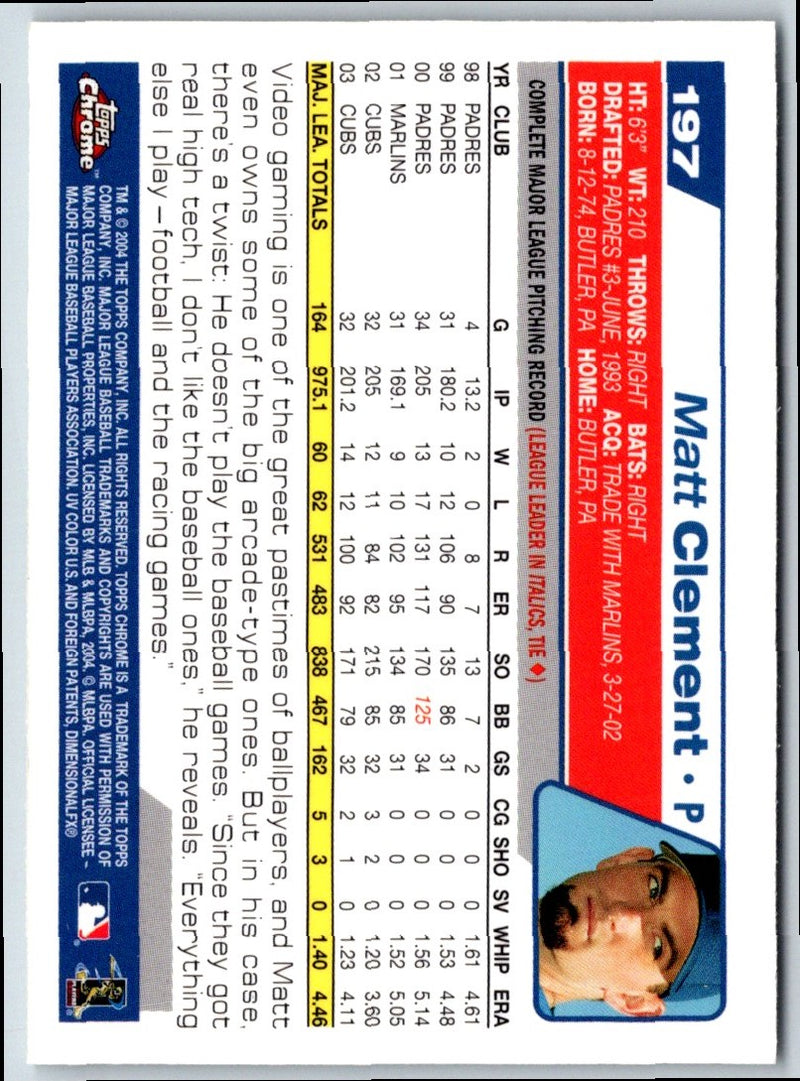 2004 Topps Matt Clement