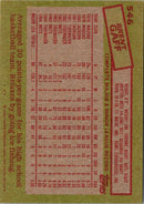 1985 Topps Brent Gaff