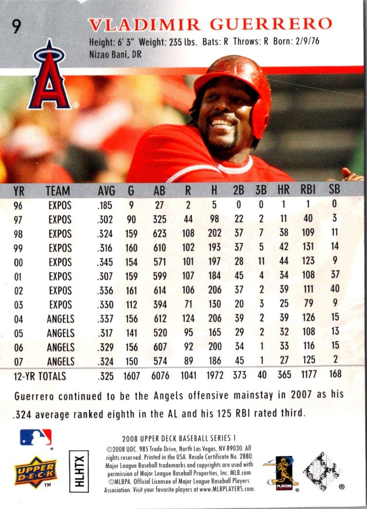 2008 Upper Deck Vladimir Guerrero