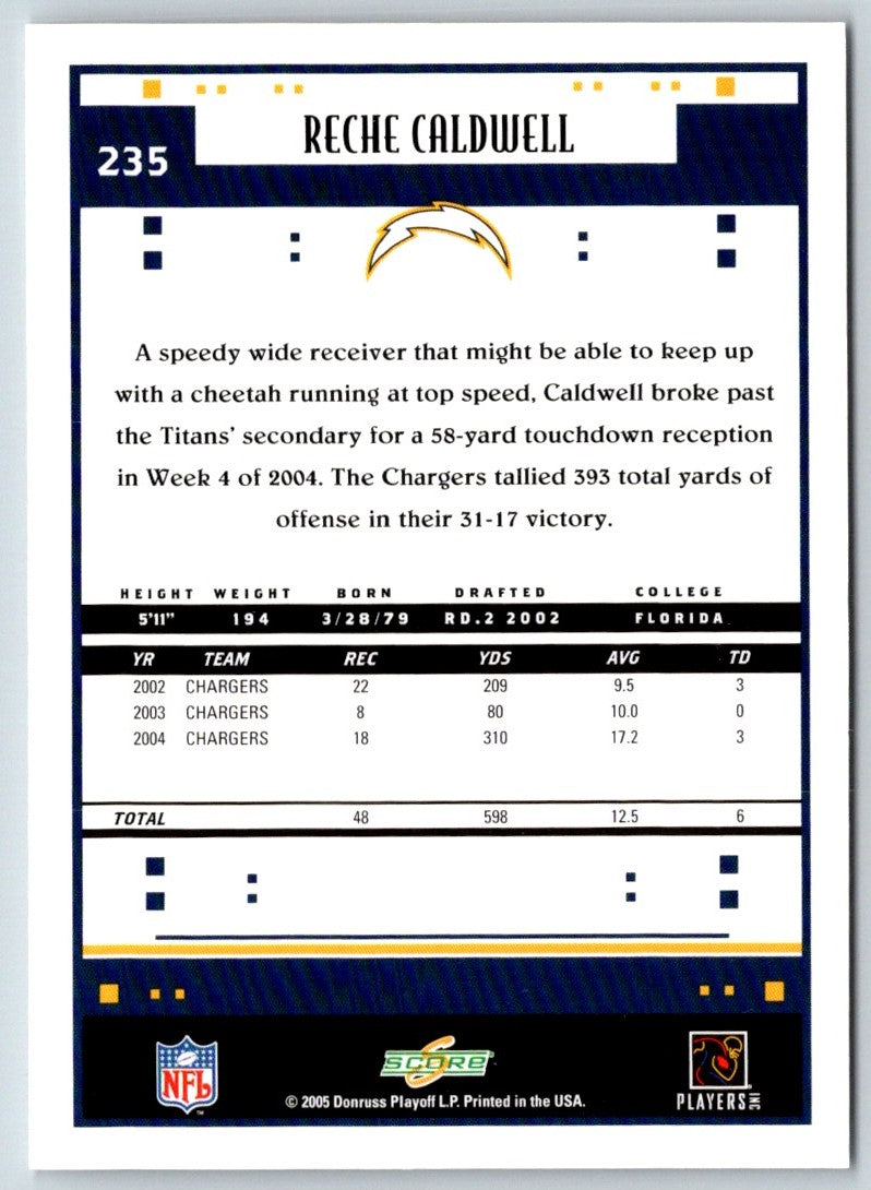 2005 Score Reche Caldwell