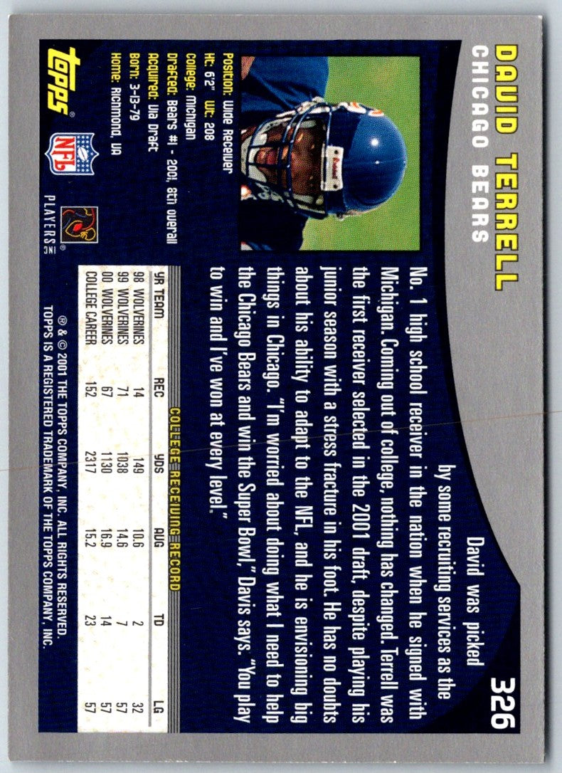 2001 Topps David Terrell