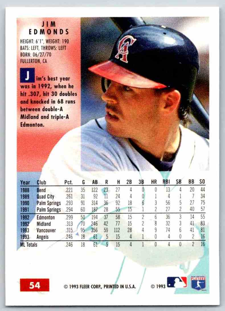 1994 Fleer Baseball Jim Edmonds