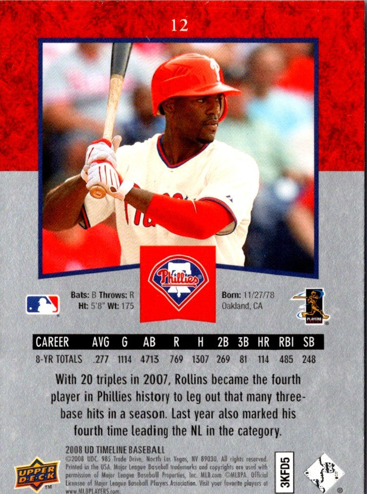 2008 Upper Deck Timeline Jimmy Rollins