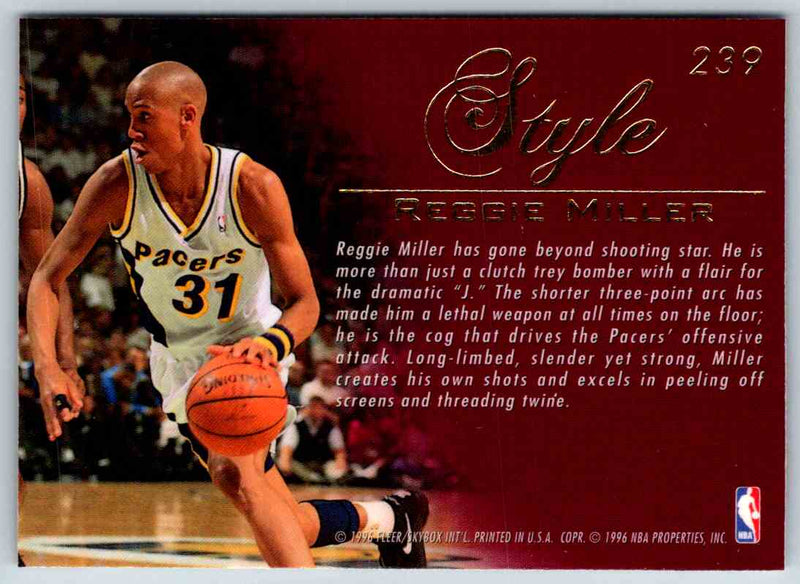 1995 Flair Style Reggie Miller