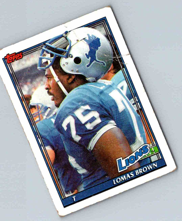 1991 Topps Football Lomas Brown #399