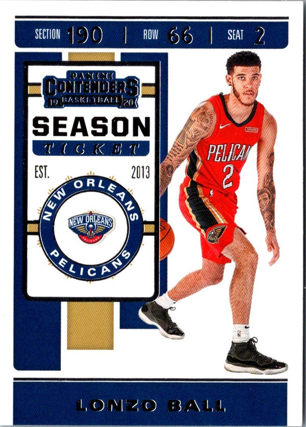 2019 Panini Contenders Lonzo Ball #72