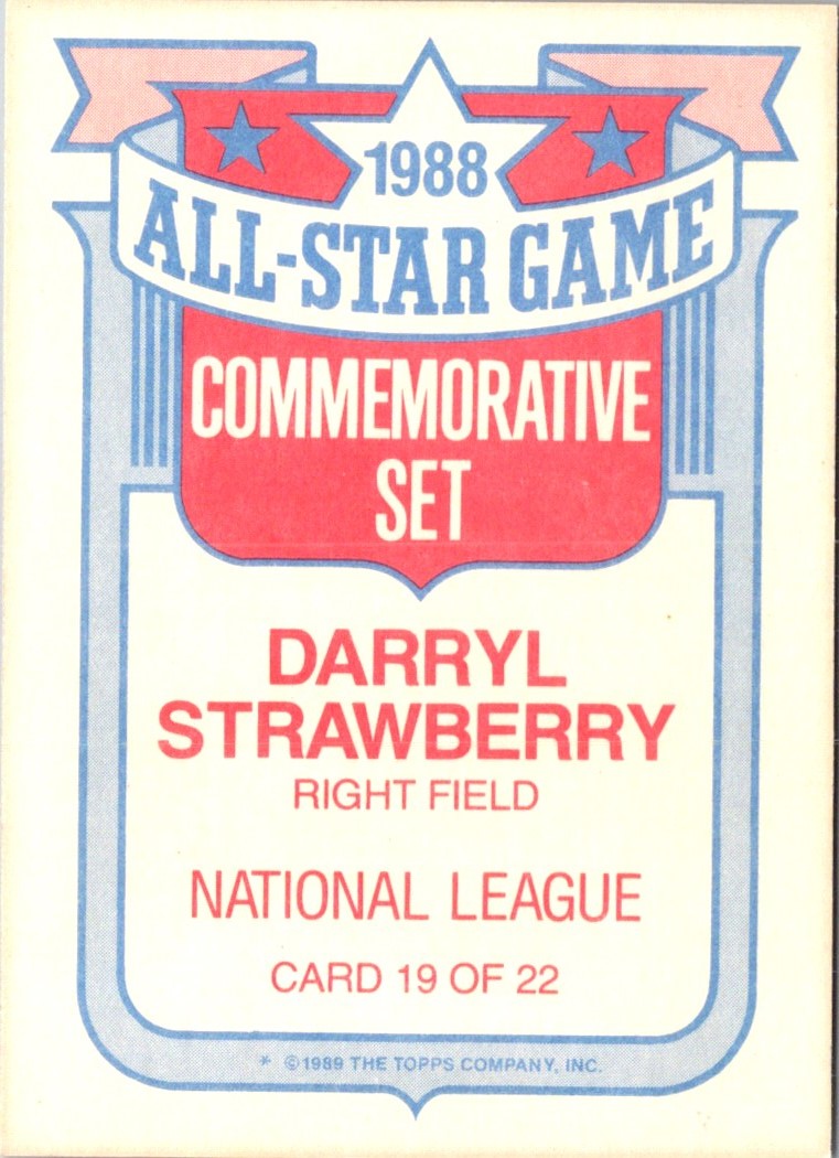 1989 Topps Glossy All-Stars Darryl Strawberry