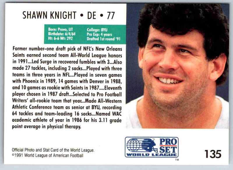 1991 Proset World League Shawn Knight