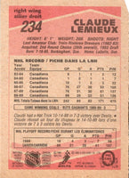1989 O-Pee-Chee Claude Lemieux #234