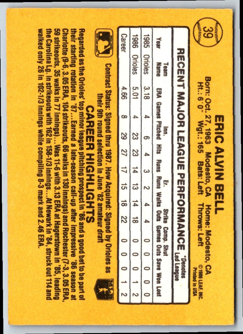 1987 Donruss Eric Bell