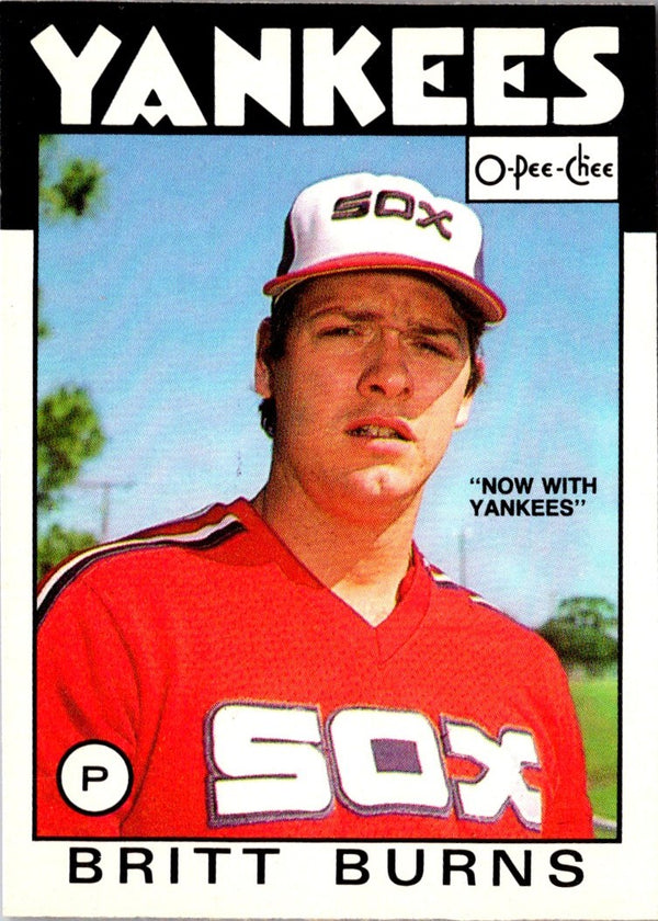 1986 O-Pee-Chee Britt Burns #174