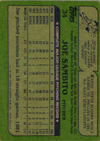 1982 Topps Joe Sambito #34