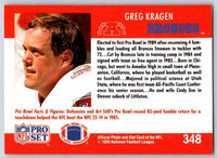 1990 Pro Set Greg Kragen #348