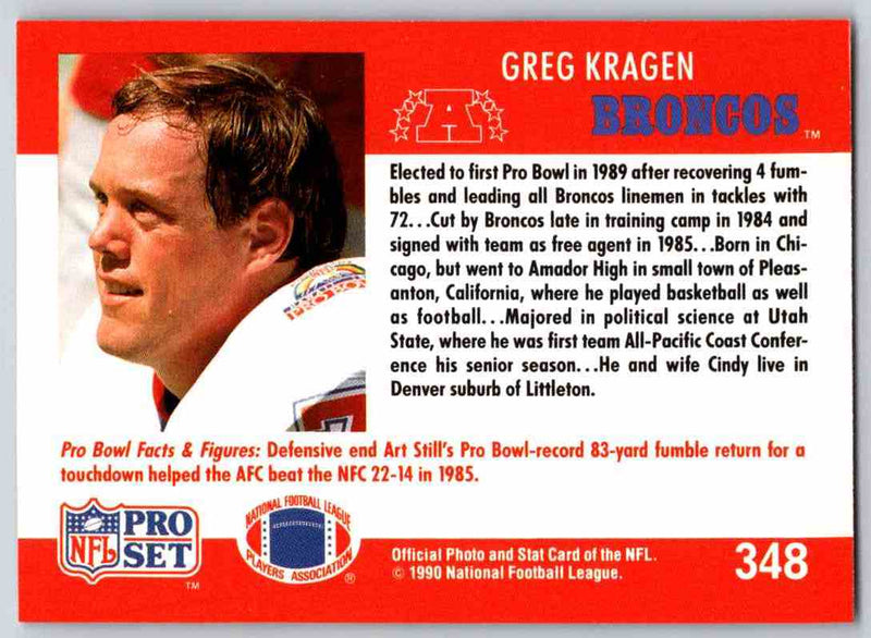 1990 Pro Set Greg Kragen