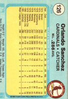 1982 Fleer Orlando Sanchez #126 Rookie