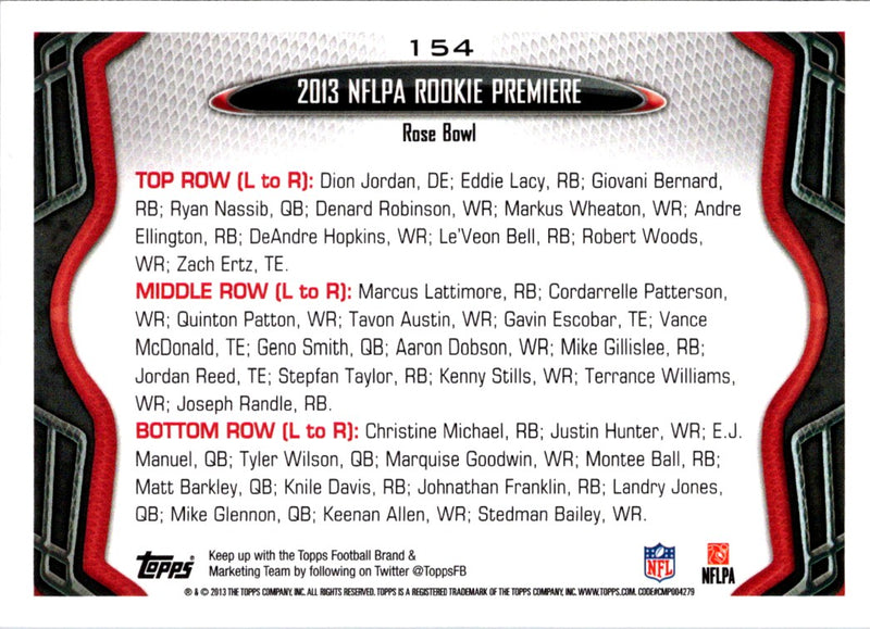 2013 Topps 2013 NFLPA Rookie Premiere