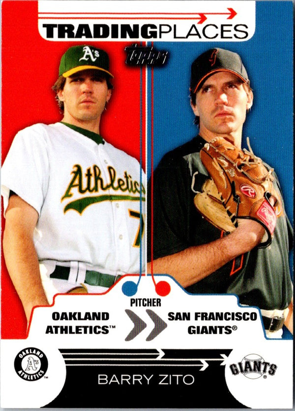 2007 Topps Trading Places Barry Zito #TP10