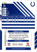 2008 Score Gold Zone Joseph Addai #22 /600