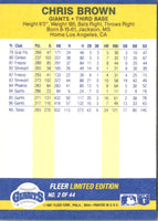 1987 Fleer Record Setters Chris Brown #2