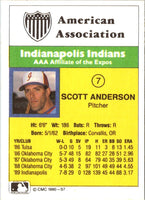 1990 CMC Indianapolis Indians Scott Anderson #7