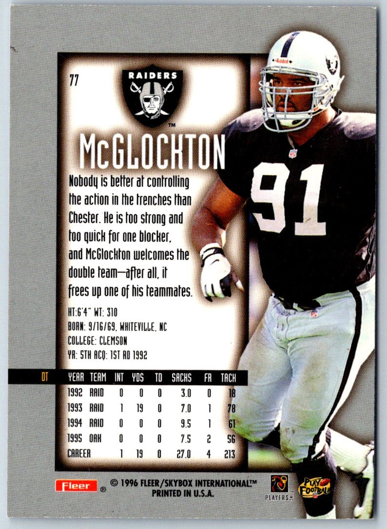 1996 Ultra Sensations Blue Chester McGlockton